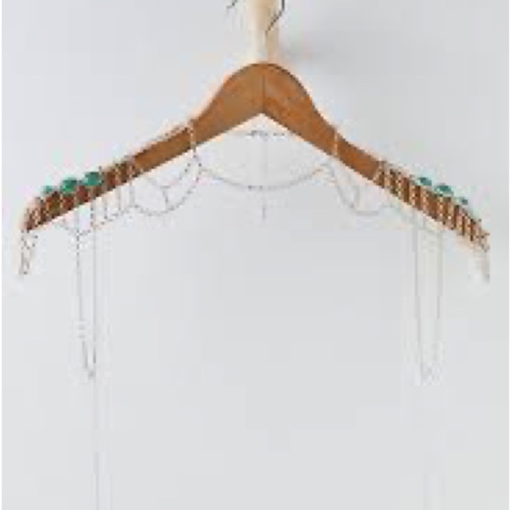 Free People Silver Chain Shoulder Drape with Turquoise Accents